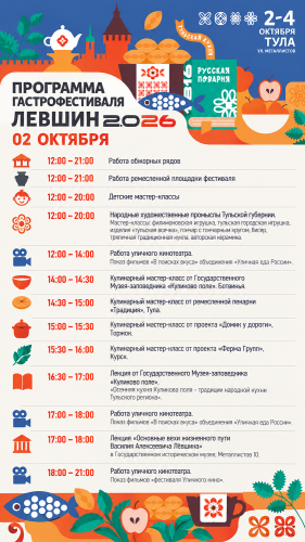 Шеф-повара из 13 регионов примут участие в гастрофестивале в Туле
